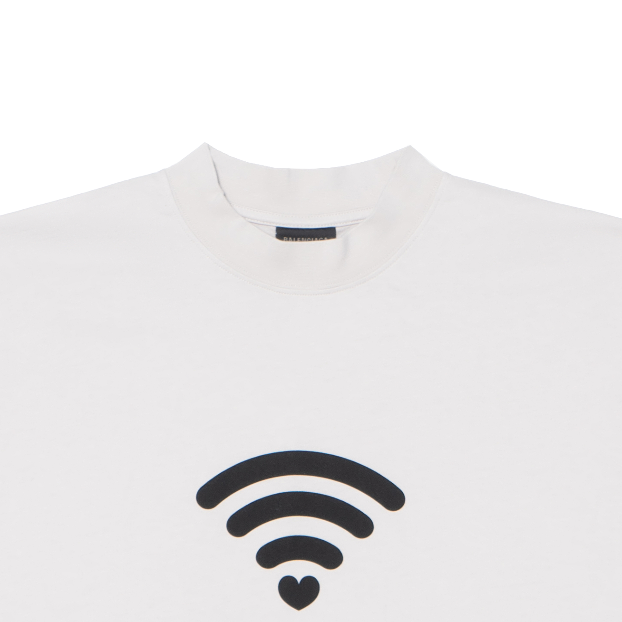 Balenciaga Logo Print Crewneck Relaxed Fit Short Sleeve T-Shirt White 764235TQVK23307 圖 7