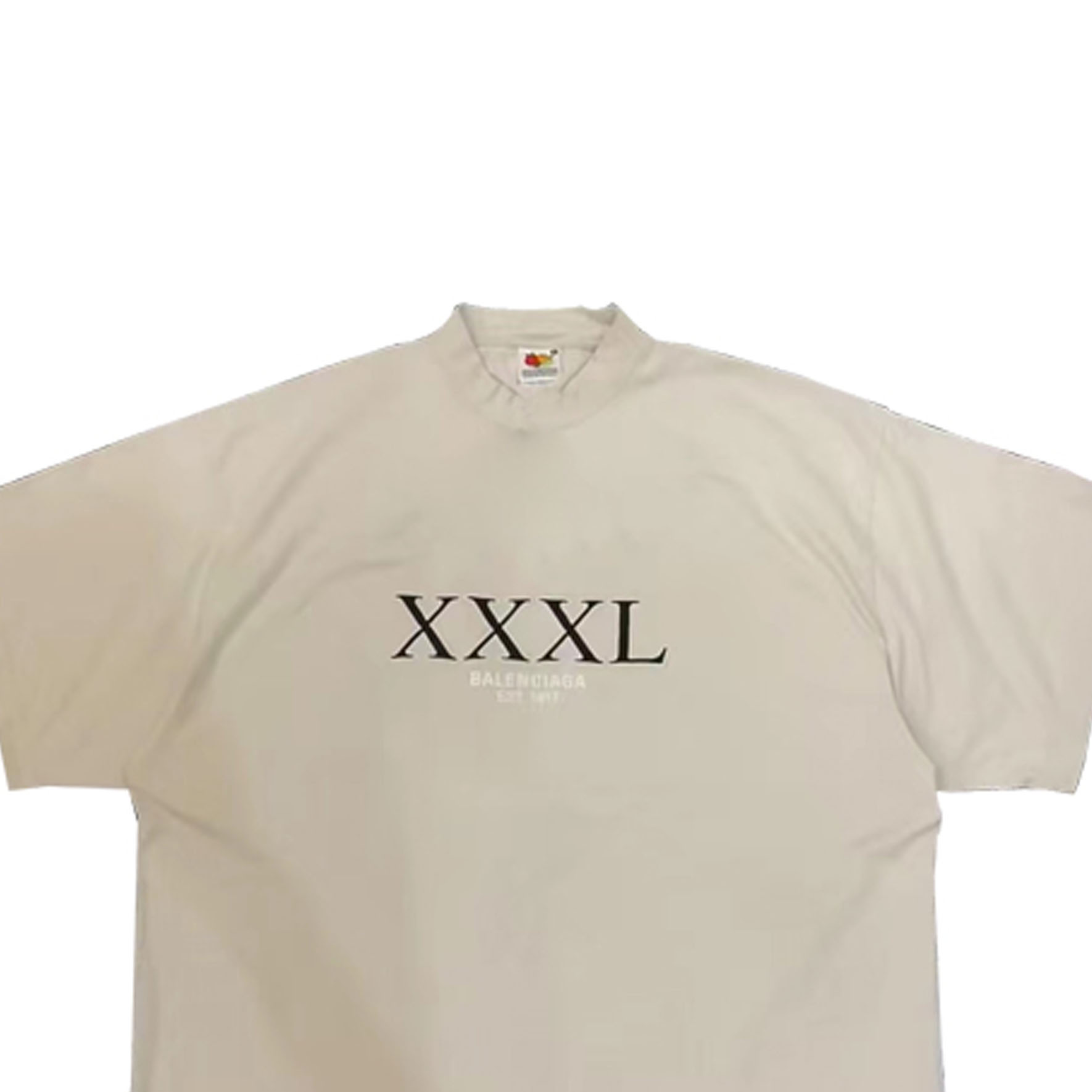 Balenciaga Logo Print Crewneck T-Shirt Unisex Off-White. 720198TNVD89784 圖 3