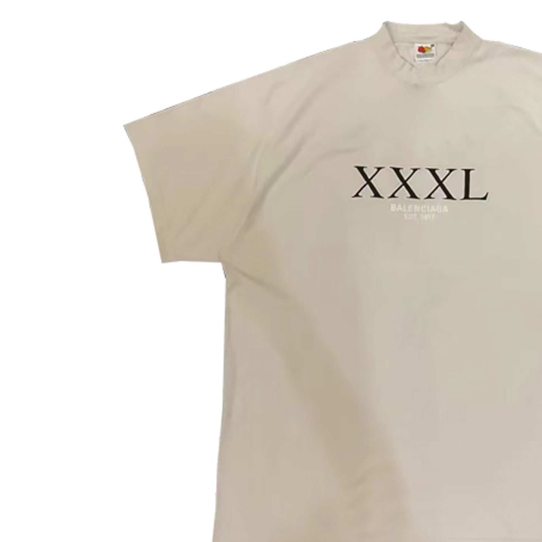 Balenciaga Logo Print Crewneck T-Shirt Unisex Off-White. 720198TNVD89784 圖 4