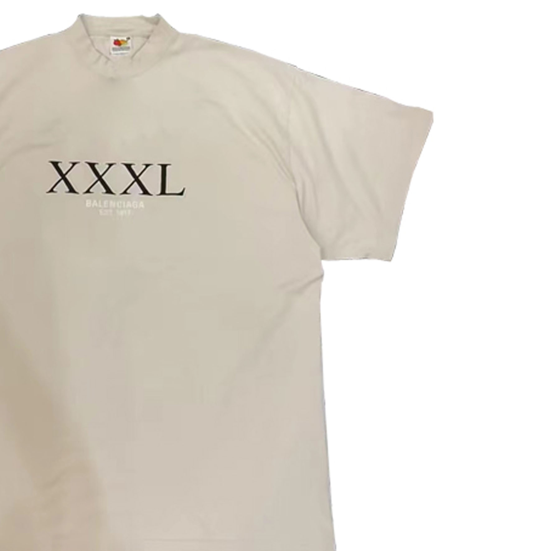 Balenciaga Logo Print Crewneck T-Shirt Unisex Off-White. 720198TNVD89784 圖 5