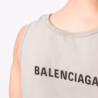 Details for Balenciaga Logo Print Crewneck Tank Top Men’s Light Grey. 697880TOVJ89763