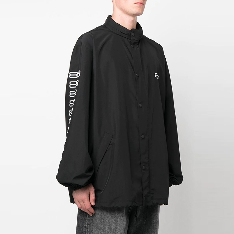 Details for 巴黎世家印花可拆卸连帽黑色宽松夹克 704491TMO101000