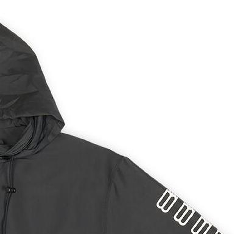 Cheap 巴黎世家印花可拆卸连帽黑色宽松夹克 704491TMO101000