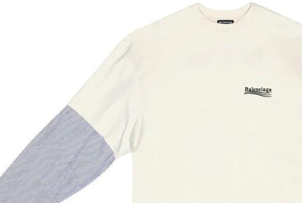 Camiseta Manga Larga Doble Capa Logo Balenciaga Blanca. 698631TMVN38962 Details for Camiseta Manga Larga Doble Capa Logo Balenciaga Blanca. 698631TMVN38962