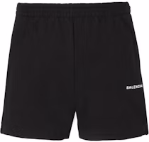 Order Balenciaga Logo Print Elastic Waist Casual Shorts Black Men. 704176TMVF51070