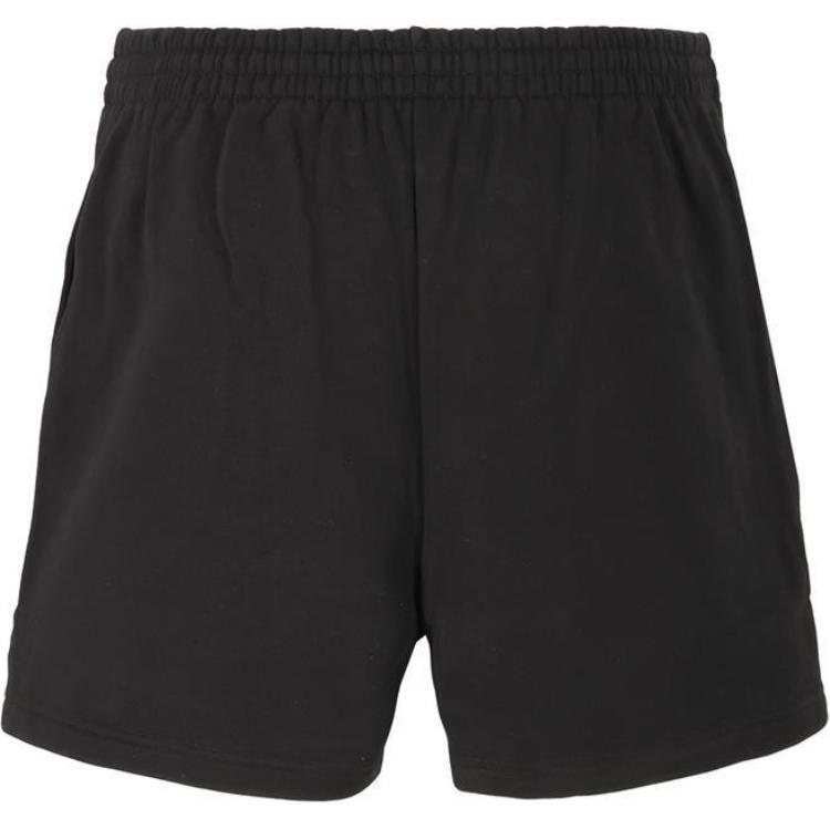 Lookbook 발렌시아가 로고 프린트 엘라스틱 웨이스트 캐주얼 숏팬츠 블랙 남성용. 704176TMVF51070