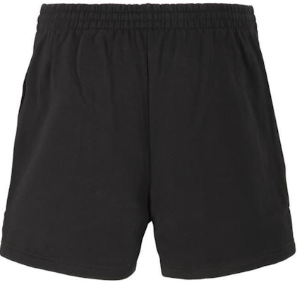 발렌시아가 로고 프린트 엘라스틱 웨이스트 캐주얼 숏팬츠 블랙 남성용. 704176TMVF51070 Lookbook 발렌시아가 로고 프린트 엘라스틱 웨이스트 캐주얼 숏팬츠 블랙 남성용. 704176TMVF51070