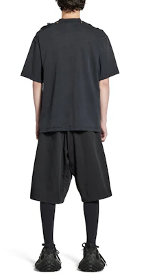 巴黎世家Logo印花男女同款黑色圆领T恤 764235TQVR91083 Purchase 巴黎世家Logo印花男女同款黑色圆领T恤 764235TQVR91083