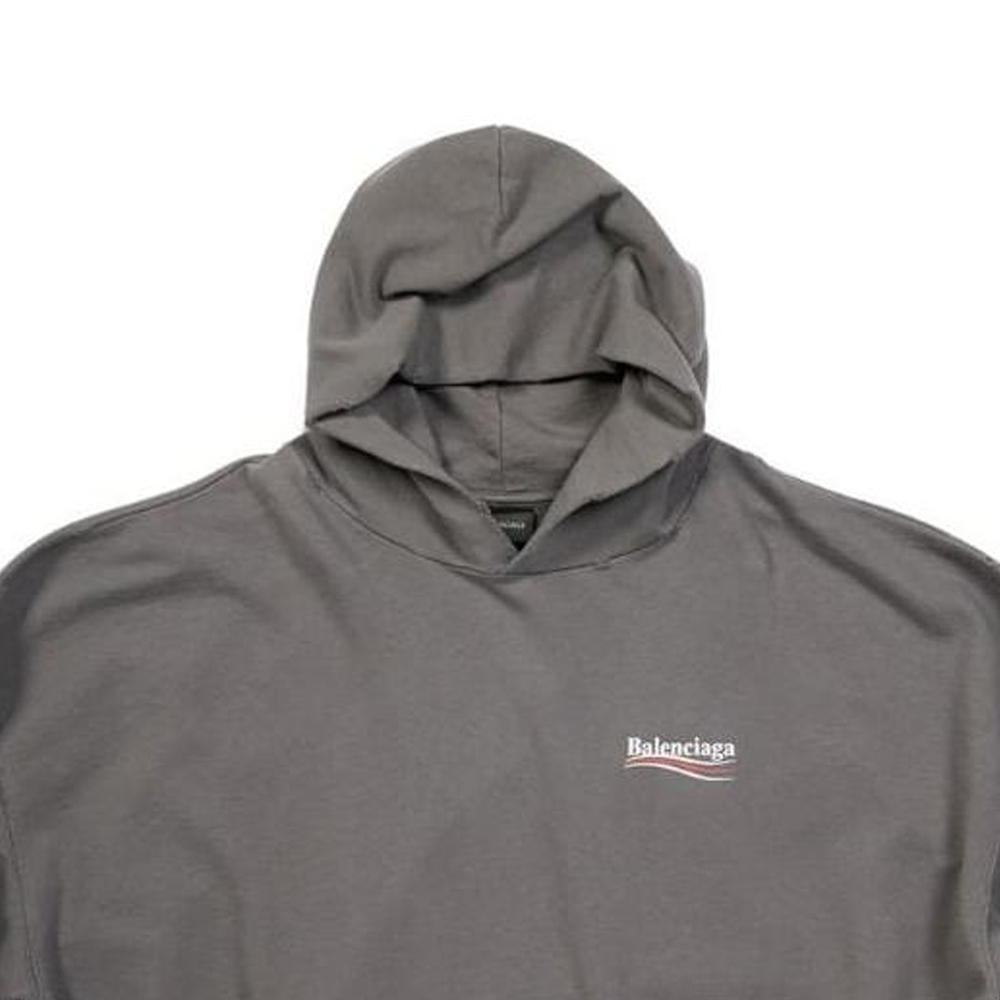 Balenciaga Logo Print Gray Hoodie  Casual Long Sleeve Pullover. 620973TNVG6 圖 8