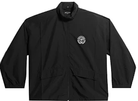Balenciaga Logo Print High-Neck Jacket Long Sleeve Regular Fit Black 706838TMO101000 Balenciaga Logo Print High-Neck Jacket Long Sleeve Regular Fit Black 706838TMO101000