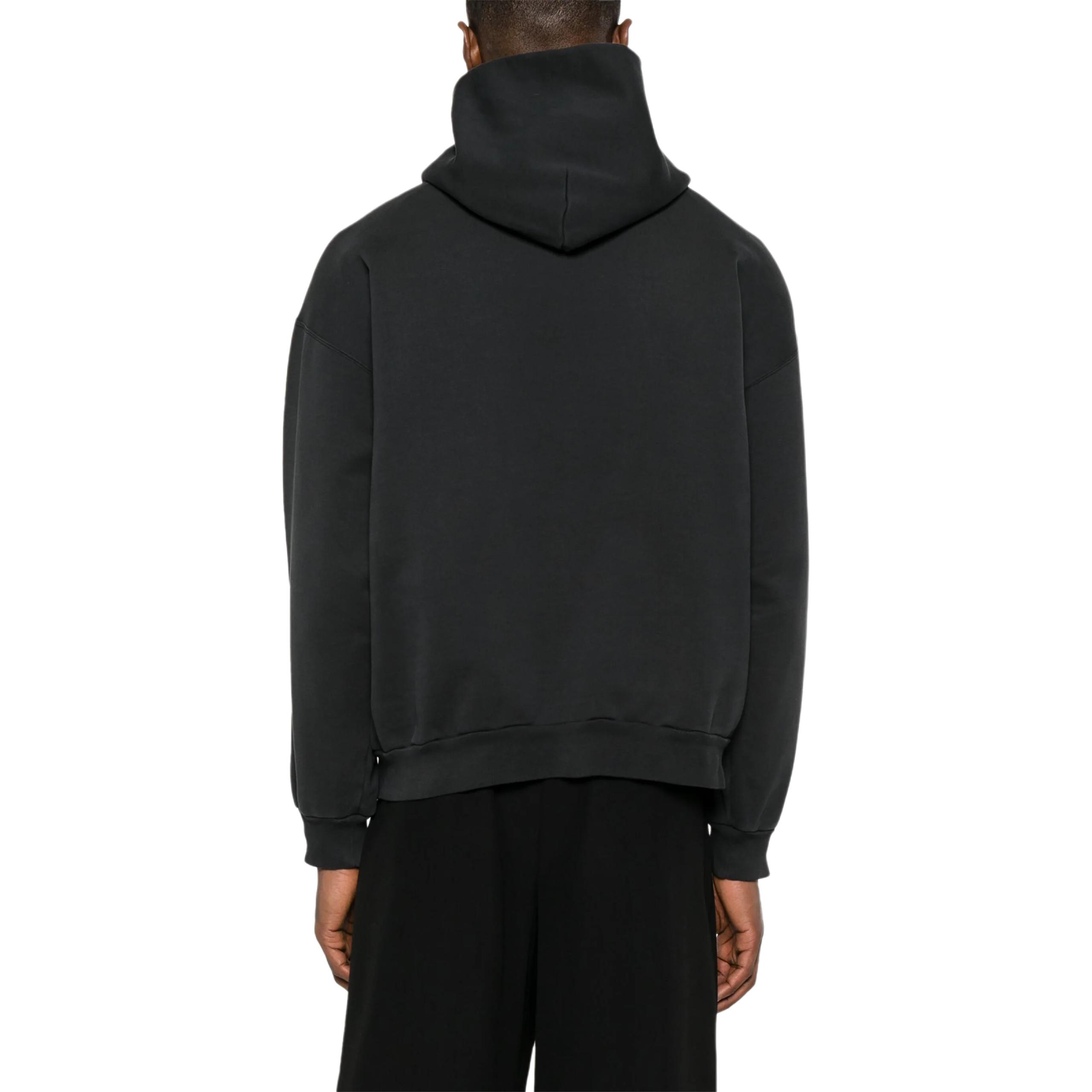 Details for 巴黎世家标志印花连帽衫 黑色常规版型套头衫 767877TQVI71569