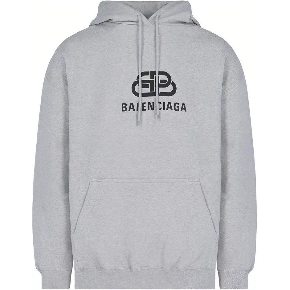 Balenciaga Logo Print Hoodie Grey 570811THV781300