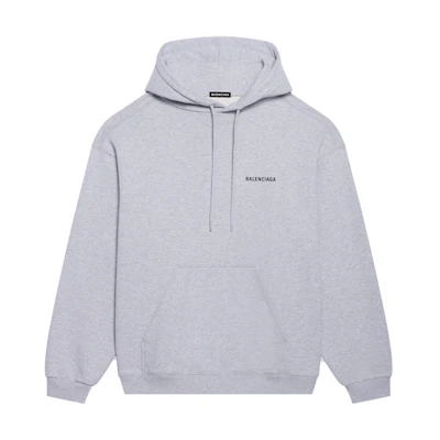 Balenciaga Logo Print Hoodie Men’s Regular Fit Gray Colorway. 600583TIV841167