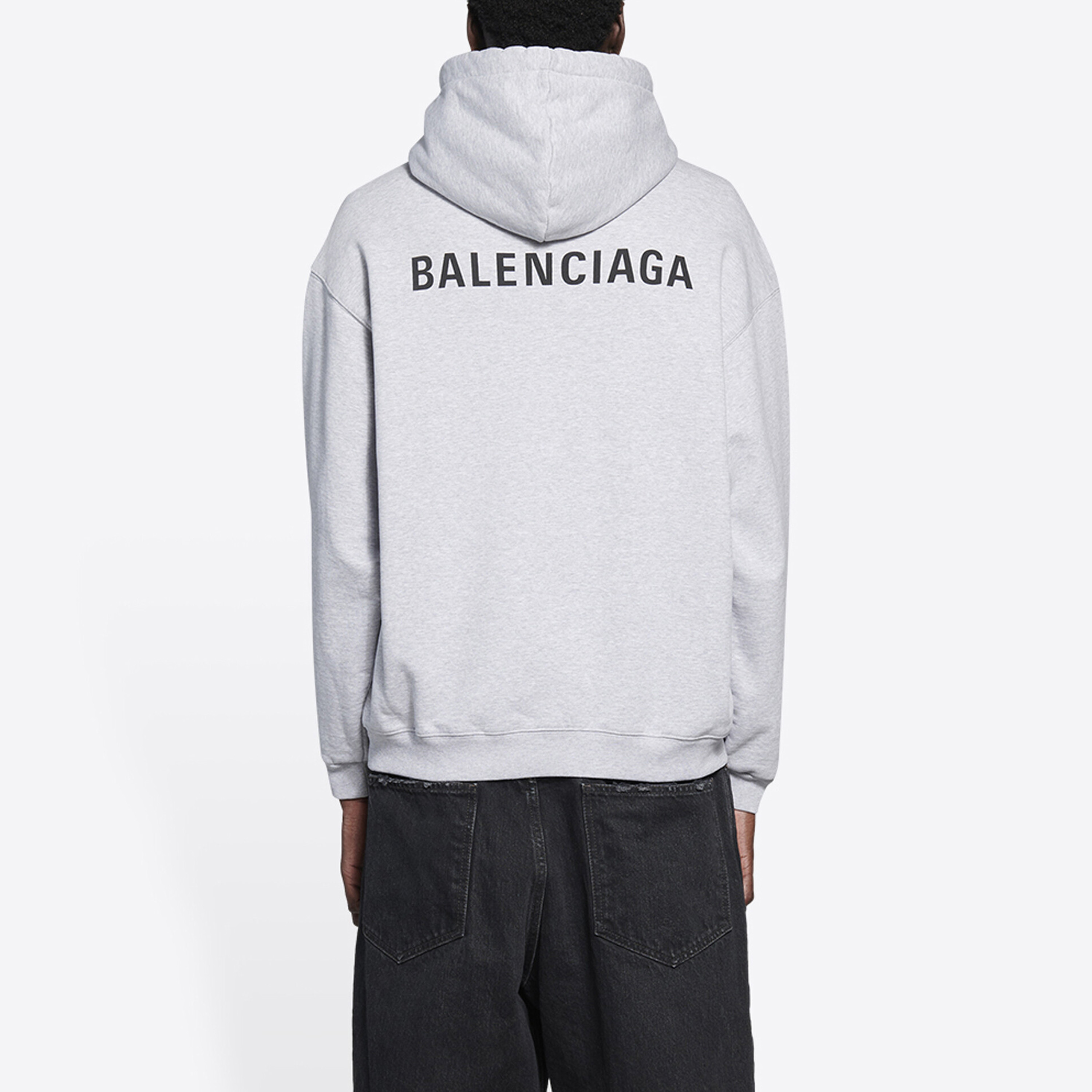 Purchase Balenciaga Logo Print Hoodie Men’s Regular Fit Gray Colorway. 600583TIV841167