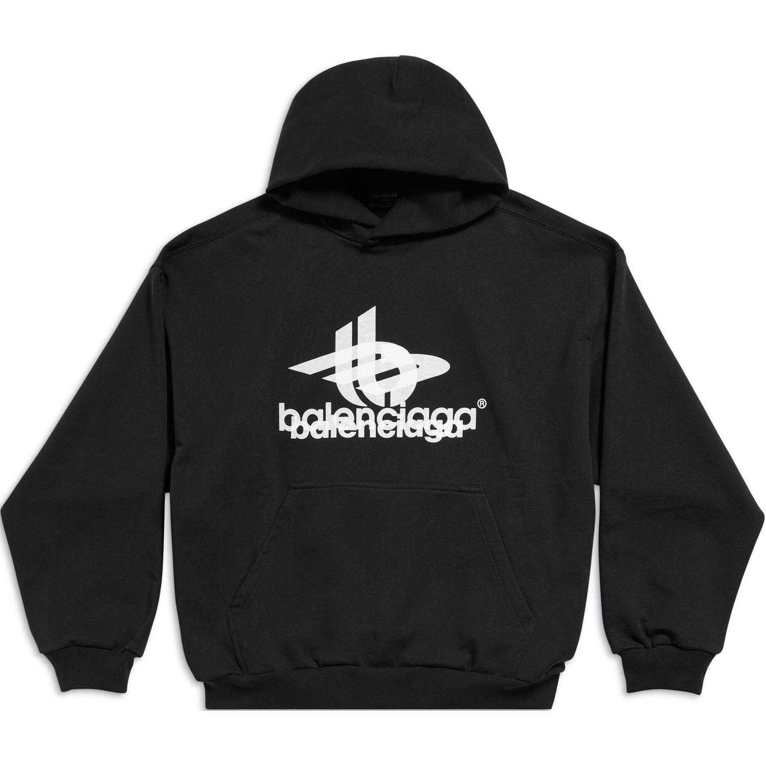 Order 巴黎世家 logo印花连帽衫 常规版型 黑色卫衣 767877TPVF31070