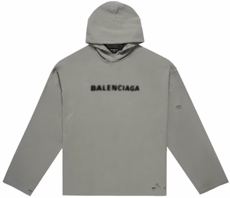 Balenciaga 男士灰色寬鬆版型徽標印花連帽衫 661711TKVD68174 Buy Balenciaga 男士灰色寬鬆版型徽標印花連帽衫 661711TKVD68174