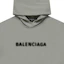 Sizing Balenciaga 男士灰色寬鬆版型徽標印花連帽衫 661711TKVD68174