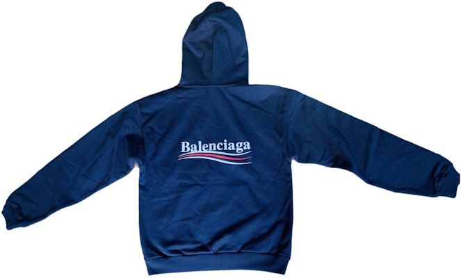 Sudadera Balenciaga Azul Marino con Logo Unisex Oversize. 556145TBV144128 Lookbook Sudadera Balenciaga Azul Marino con Logo Unisex Oversize. 556145TBV144128