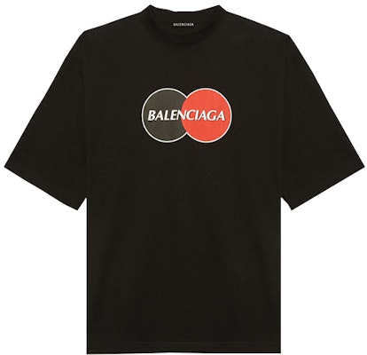 Balenciaga Logo Cetakan Baju Hitam Leher Bulat Oversized Lelaki. 620969TIV791000 Order Balenciaga Logo Cetakan Baju Hitam Leher Bulat Oversized Lelaki. 620969TIV791000