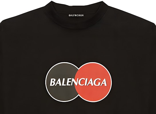 Balenciaga Logo Cetakan Baju Hitam Leher Bulat Oversized Lelaki. 620969TIV791000 Cheap Balenciaga Logo Cetakan Baju Hitam Leher Bulat Oversized Lelaki. 620969TIV791000
