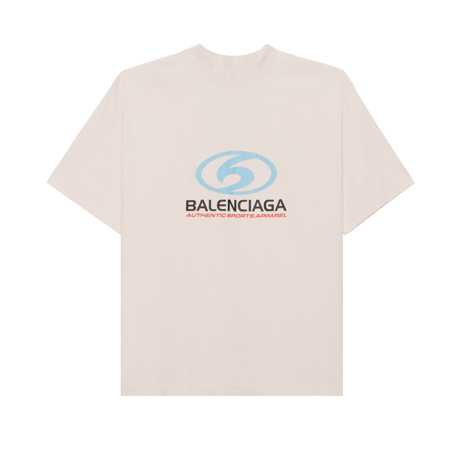 Buy Balenciaga Logo Print Oversized Crewneck T-Shirt White  Loose Fit 764235TPVU69265