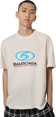 Balenciaga Logo Print Oversized Crewneck T-Shirt White Loose Fit 764235TPVU69265 Shop Balenciaga Logo Print Oversized Crewneck T-Shirt White Loose Fit 764235TPVU69265