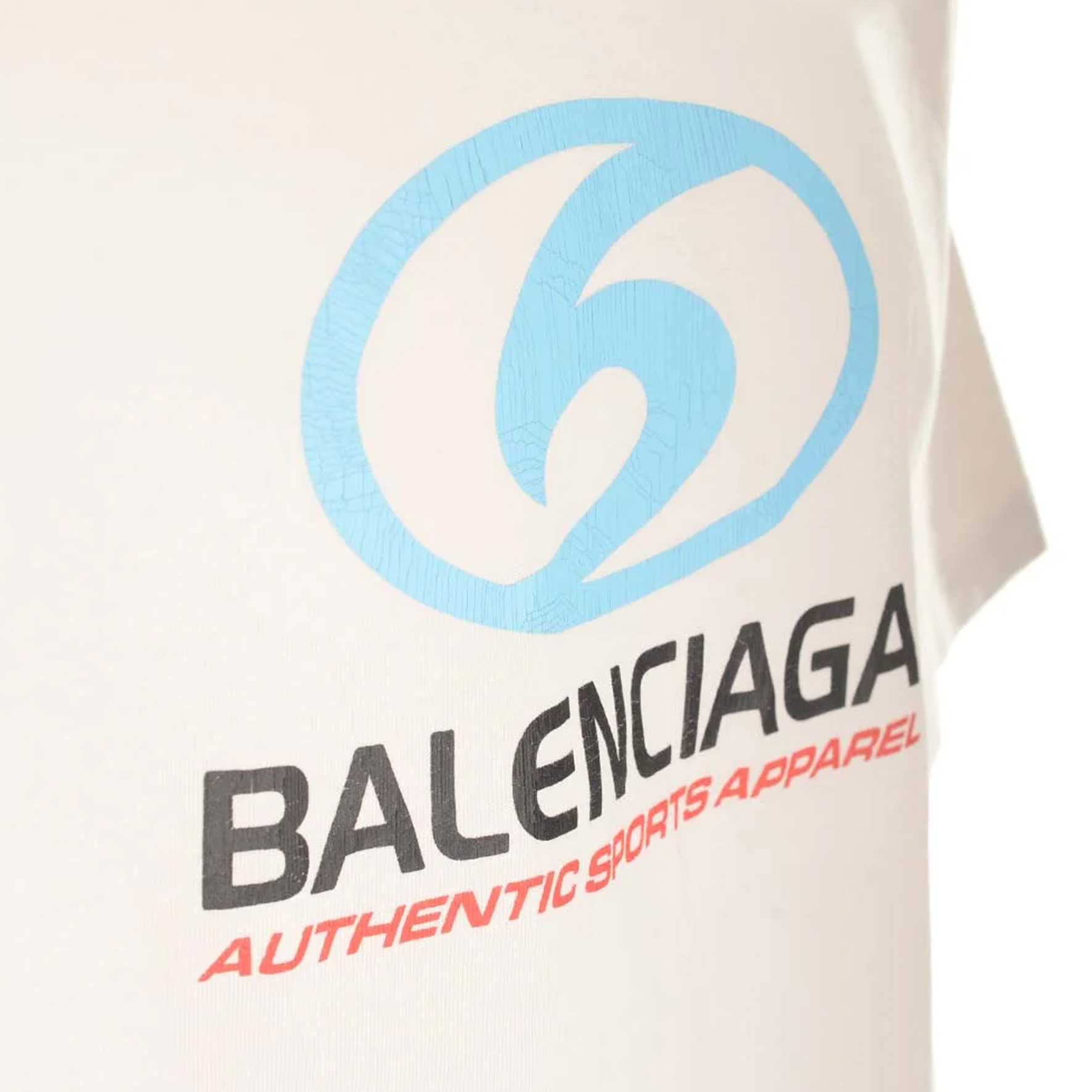 Details for Balenciaga Logo Print Oversized Crewneck T-Shirt White  Loose Fit 764235TPVU69265