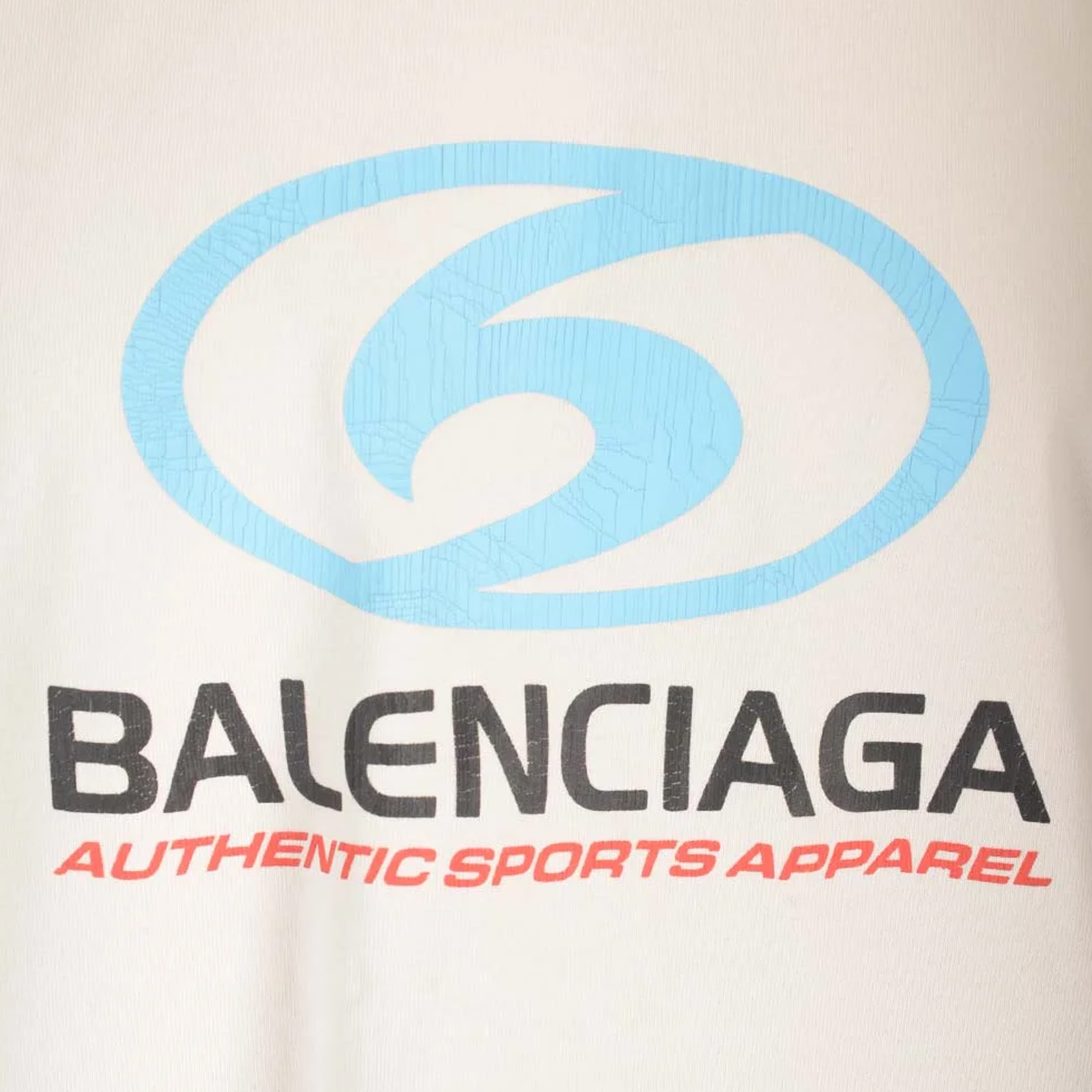 Sizing Balenciaga Logo Print Oversized Crewneck T-Shirt White  Loose Fit 764235TPVU69265