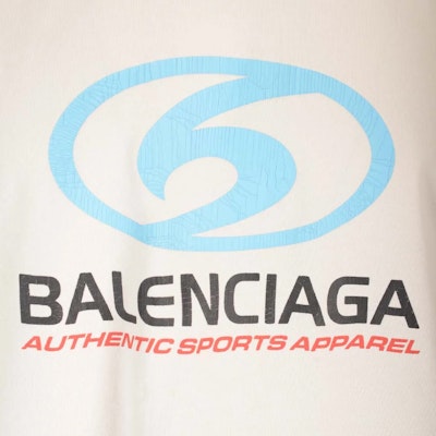 Balenciaga Logo Print Oversized Crewneck T-Shirt White Loose Fit 764235TPVU69265 Sizing Balenciaga Logo Print Oversized Crewneck T-Shirt White Loose Fit 764235TPVU69265