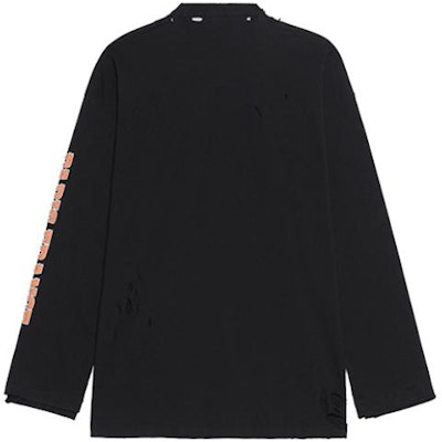 バレンシアガ ロゴプリント オーバーサイズ 長袖Tシャツ ブラック カジュアルウェア 681046TLVJ11074 Lookbook バレンシアガ ロゴプリント オーバーサイズ 長袖Tシャツ ブラック カジュアルウェア 681046TLVJ11074