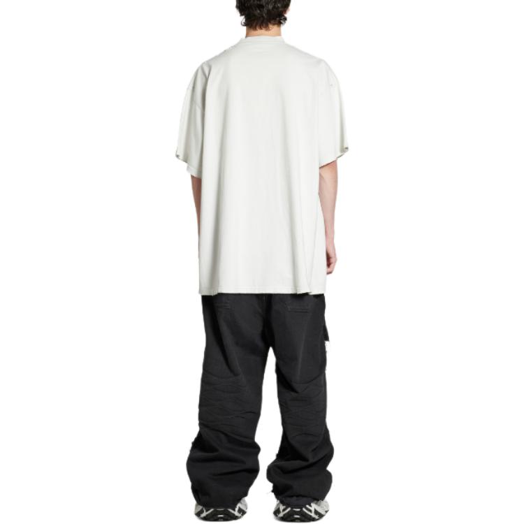 Purchase Balenciaga Camiseta Blanca Oversize con Logo Impreso Unisex SS24. 787349TQVW49012
