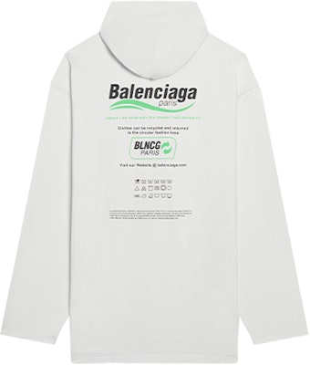 バレンシアガ ロゴプリント オーバーサイズ スウェットシャツ ホワイト 662424TKVF89085 Lookbook バレンシアガ ロゴプリント オーバーサイズ スウェットシャツ ホワイト 662424TKVF89085