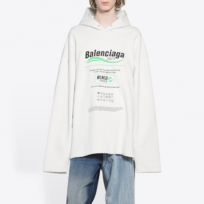 バレンシアガ ロゴプリント オーバーサイズ スウェットシャツ ホワイト 662424TKVF89085 Shop バレンシアガ ロゴプリント オーバーサイズ スウェットシャツ ホワイト 662424TKVF89085