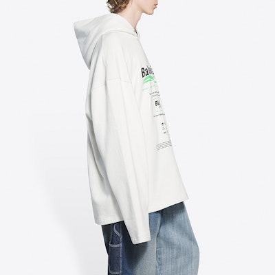 バレンシアガ ロゴプリント オーバーサイズ スウェットシャツ ホワイト 662424TKVF89085 Details for バレンシアガ ロゴプリント オーバーサイズ スウェットシャツ ホワイト 662424TKVF89085