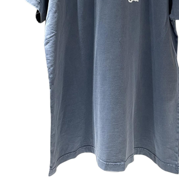 Balenciaga Logo Print Oversized Unisex Blue Crewneck T-Shirt. 739028TPVF24313 圖 6