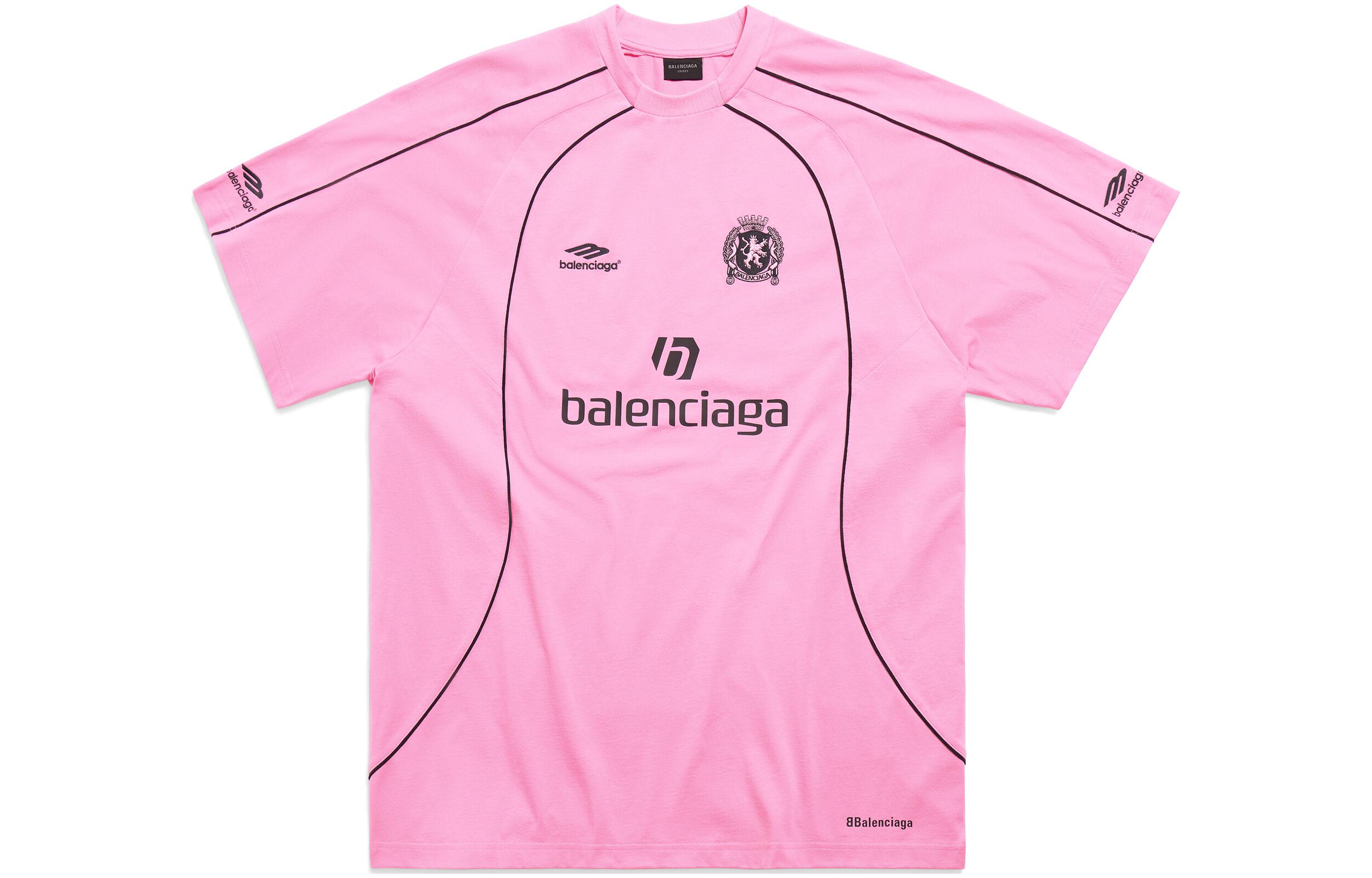 Balenciaga Logo Print Oversized Unisex Crewneck T-Shirt Casual Wear. 777705TPVR51070 圖 8