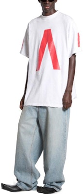 Camiseta Unisex Balenciaga Logo Oversize Cuello Redondo. 739028TQVA11569 1