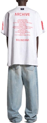 Camiseta Unisex Balenciaga Logo Oversize Cuello Redondo. 739028TQVA11569 2