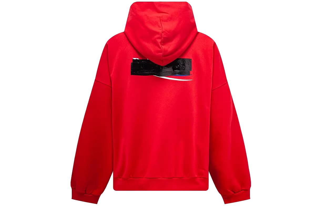 Lookbook Balenciaga Logo Print Oversized Unisex Sweatshirt in Solid Color 713677TNVG21227