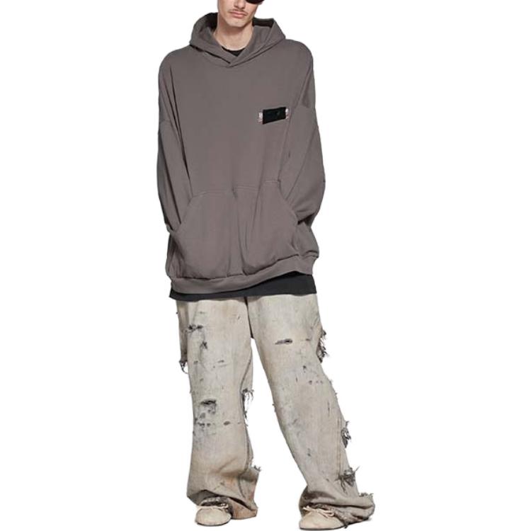 Details for Balenciaga Logo Print Oversized Unisex Sweatshirt in Solid Color 713677TNVG21227