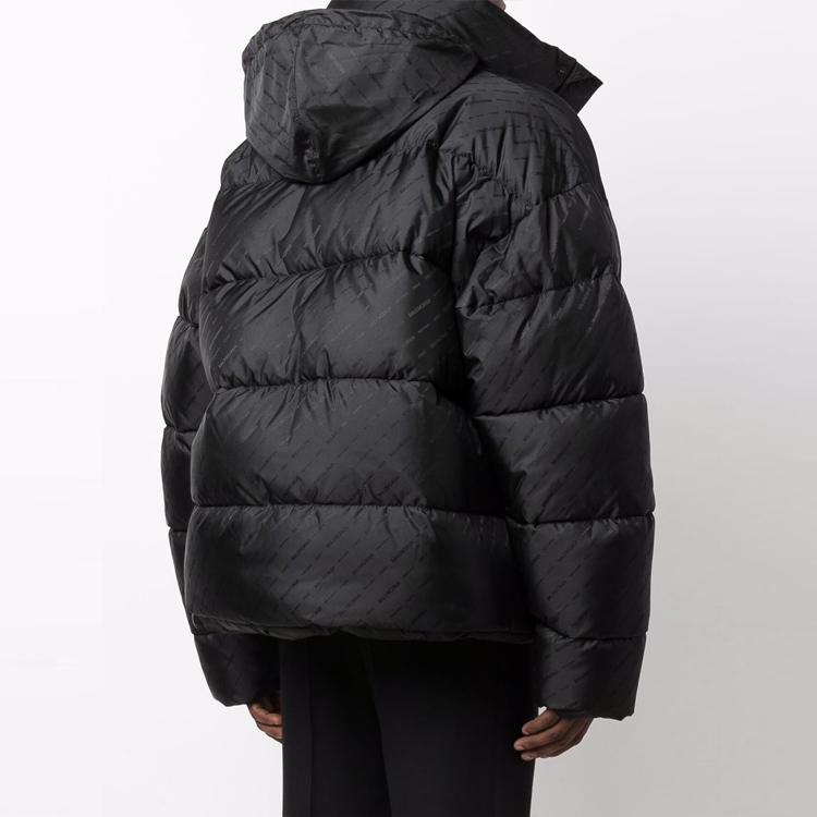 Details for Balenciaga Jaket Puffer Logo Cetakan Hitam 681885TKO401000