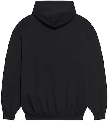 巴黎世家标志印花黑色宽松款连帽卫衣羊毛衫 600583TKVI81070 Lookbook 巴黎世家标志印花黑色宽松款连帽卫衣羊毛衫 600583TKVI81070