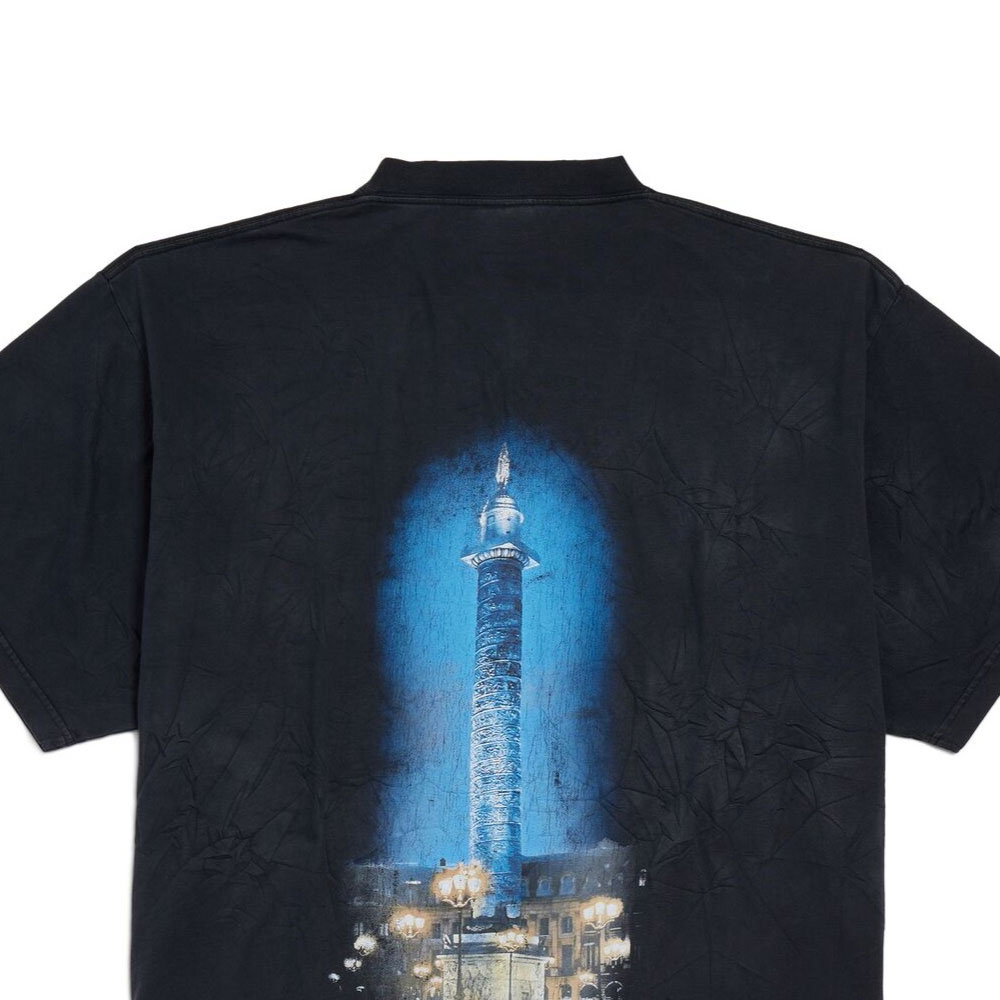 Balenciaga Logo Print Short Sleeve Crewneck T-Shirt Unisex Black. 787349TRVL89374 圖 8