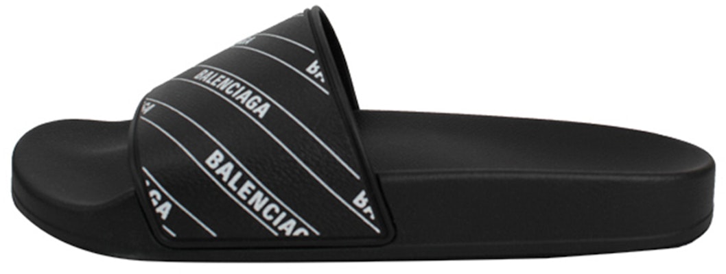 Balenciaga Logo Print Slides 'Black' 578935-W1S90-1006 Buy Balenciaga Logo Print Slides 'Black' 578935-W1S90-1006