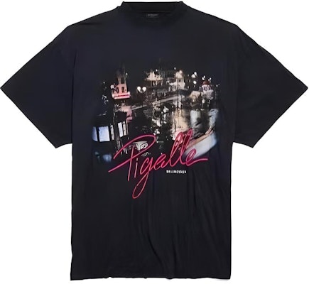 Balenciaga Logo Print Unisex Black Crewneck Casual T-Shirt Regular Fit 809122TVQO11041 Order Balenciaga Logo Print Unisex Black Crewneck Casual T-Shirt Regular Fit 809122TVQO11041