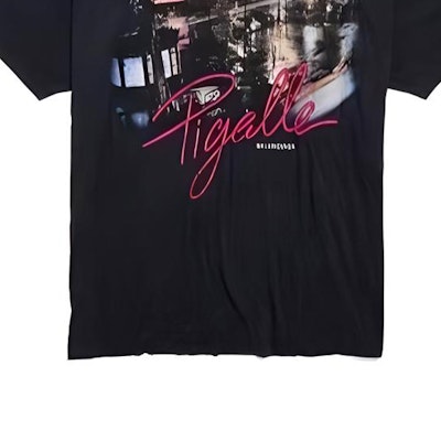 Balenciaga Logo Print Unisex Black Crewneck Casual T-Shirt Regular Fit 809122TVQO11041 Purchase Balenciaga Logo Print Unisex Black Crewneck Casual T-Shirt Regular Fit 809122TVQO11041