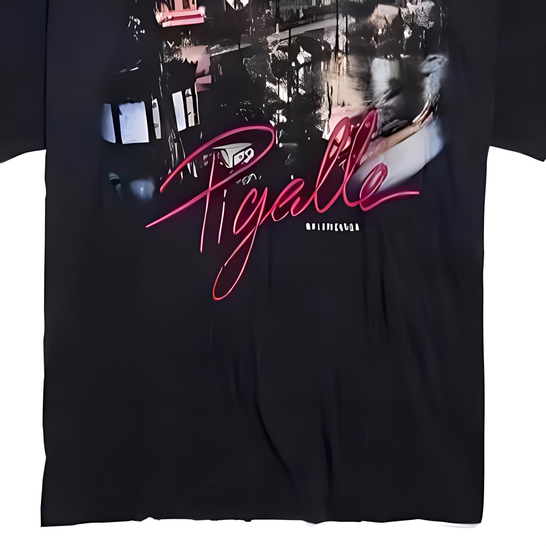 Details for Balenciaga Logo Print Unisex Black Crewneck Casual T-Shirt Regular Fit 809122TVQO11041