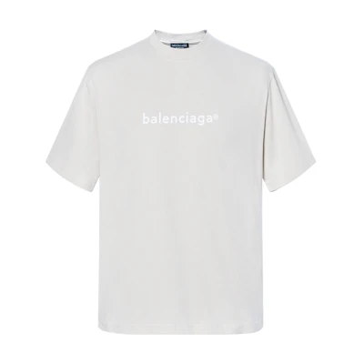 Balenciaga Logo Print Unisex Tee Grey 612966TIV542970