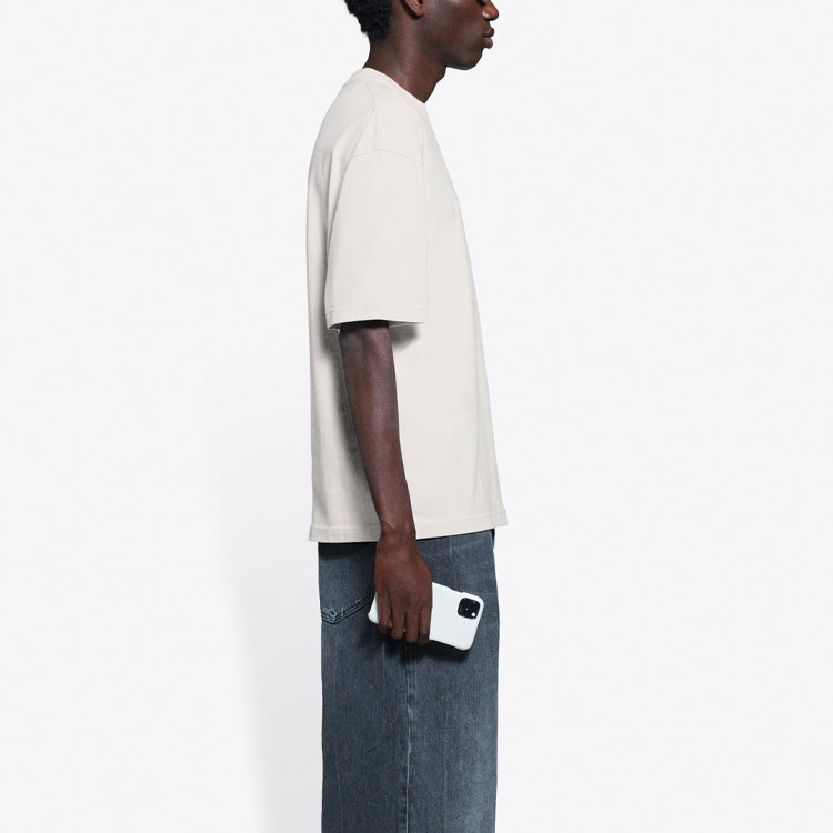 Balenciaga Logo Print Unisex Tee Grey 612966TIV542970 圖 8