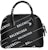 Balenciaga Logo Print Ville Shoulder Bag XXS Black